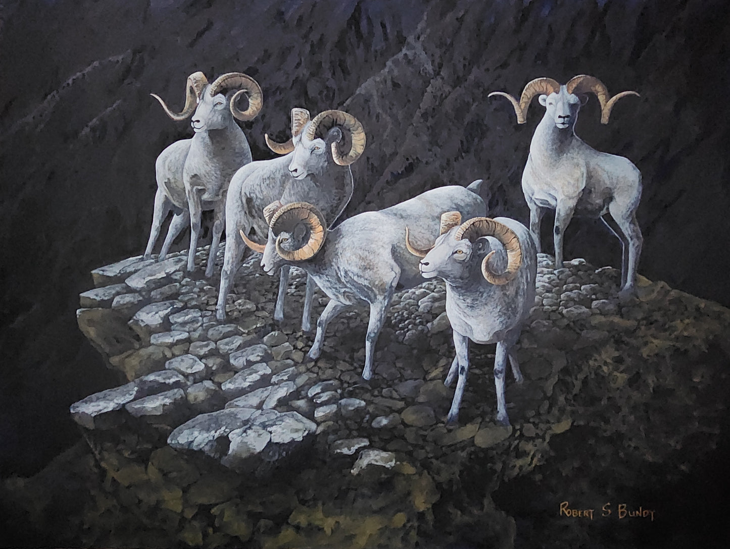 Five Old Friends A/P Print 18"x13-1/2"